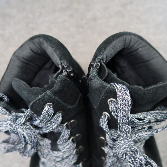 Steve Madden Shoes Womens 10 Sneakers Wedge Fashion Lifestyle Boot Leather Black - Picture 13 of 14